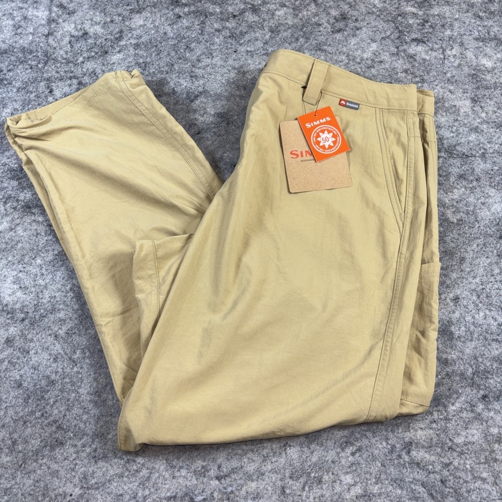 New Simms Superlight‎ Pants Men's 40X32 Tan Fishing Outdoor UPF Water Repellent